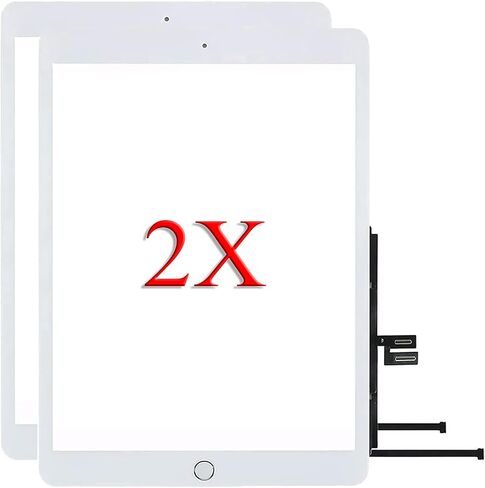 for iPad 7 7th / 8 8th Gen A2197 A2198 A2200 A2270 A2428 A2429 A2430 Screen Replacement 2 Pack 10.2 Inch Digitizer, for iPad 7 7th / 8 8th Gen Touch Screen Digitizer Replacement(White) in Kuwait
