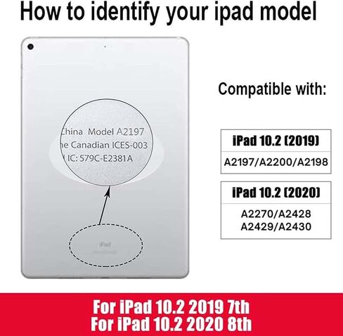 for iPad 7 7th / 8 8th Gen A2197 A2198 A2200 A2270 A2428 A2429 A2430 Screen Replacement 2 Pack 10.2 Inch Digitizer, for iPad 7 7th / 8 8th Gen Touch Screen Digitizer Replacement(White) in Kuwait