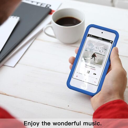 حافظة PZOZ متوافقة مع iPod Touch 7th 6th Generation، واقي شاشة مدمج، مصد TPU مقاوم للصدمات وظهر شفاف كريستالي، غطاء متين بطبقة مزدوجة لجهاز iPod Touch 7 6 5 Gen Boys Girls (أزرق) in Kuwait