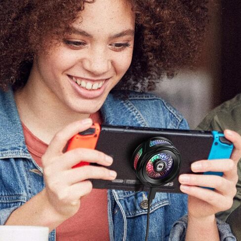 مبرد مغناطيسي للهاتف الخلوي للألعاب، مروحة تبريد للهاتف المحمول مع مشبك، مشعاع RGB محمول لسلسلة iPhone MagSafe/Android/الكمبيوتر اللوحي/iPad، تبريد غرفة التبريد بأشباه الموصلات in Saudi Arabia
