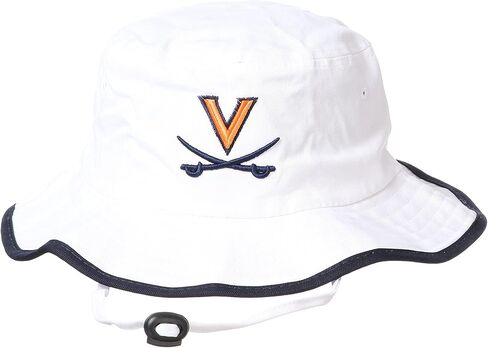 Zephyr Men's Bucket Hat Pontoon Trim, White, Large in Saudi Arabia