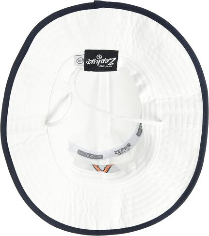 Zephyr Men's Bucket Hat Pontoon Trim, White, Large in Saudi Arabia