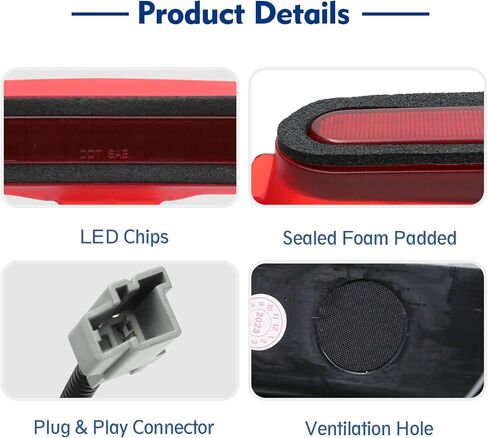 Smoked 3rd Third Brake Light Compatible with Mustang 2010/2011/2012/2013/2014, AR33-13A613-A, AR3313A613A, LED High Mount Brake Light in Kuwait