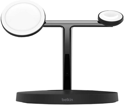 Belkin 3-in-1 Wireless Charger with MagSafe Charging 15W, Black in Saudi Arabia