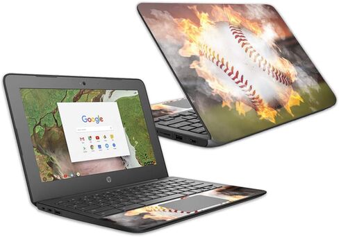 غلاف MightySkins متوافق مع HP Chromebook 11 G6 11.6" (2018) - Fastball | غطاء ملتف من الفينيل واقٍ ومتين وفريد ​​من نوعه | سهل التطبيق والإزالة وتغيير الأنماط | صنع في الولايات المتحدة الأمريكية in Saudi Arabia