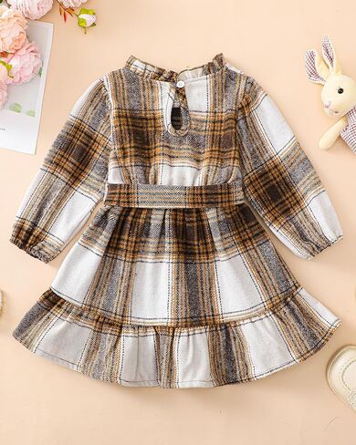 فستان SUNNY PIGGY للأطفال الصغار فستان بأكمام طويلة للشتاء والخريف للفتيات in Kuwait