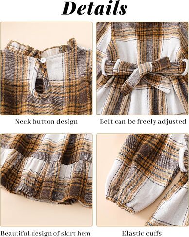 فستان SUNNY PIGGY للأطفال الصغار فستان بأكمام طويلة للشتاء والخريف للفتيات in Kuwait