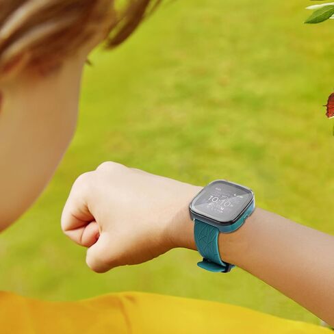SimpleThings Compatible with Garmin Bounce Screen Protector, 2Pack Hard PC Cover with Tempered Glass Screen Protector for Garmin Bounce Kids Watch, Anti-Scratch and Touch Sensitive (Clear+Clear) in Saudi Arabia
