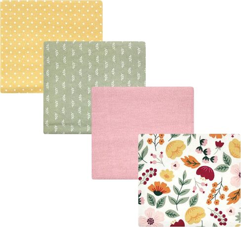 Hudson Baby Unisex Baby Cotton Flannel Receiving Blankets, Pink Blue Pretty Floral, One Size in Saudi Arabia