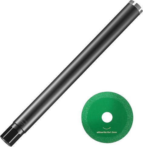 VEVOR Core Drill Bit, 2.5" Wet/Dry Diamond Core Drill Bits for Brick and Block, Concrete Core Drill Bit with Pilot Bit Adapter and Saw Blade, 9.5" Drilling Depth, 5/8"-11 Inner Thread, Laser Welding in Saudi Arabia
