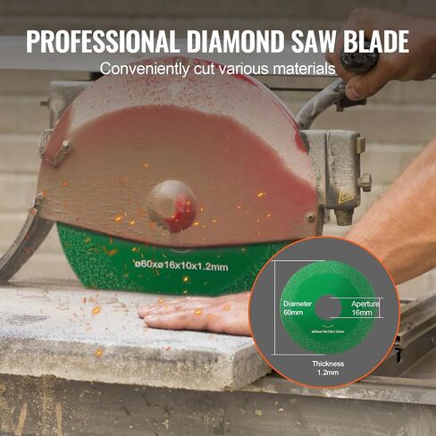 VEVOR Core Drill Bit, 2.5" Wet/Dry Diamond Core Drill Bits for Brick and Block, Concrete Core Drill Bit with Pilot Bit Adapter and Saw Blade, 9.5" Drilling Depth, 5/8"-11 Inner Thread, Laser Welding in Saudi Arabia