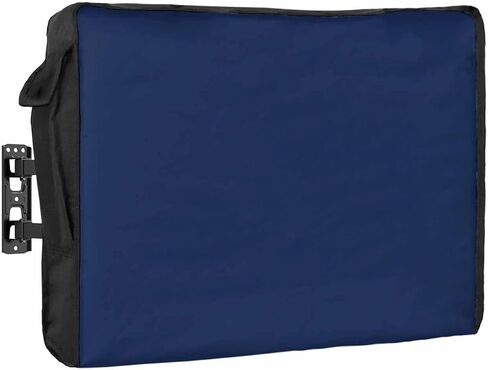 Outdoor Waterproof and Weatherproof TV Cover, Navy Blue Farmhouse TV Enclosure for 40 to 43 Inch Screens, Solid Navy BlueColor Art Dust-proof Screen TV Cover Protector for Outside in Saudi Arabia