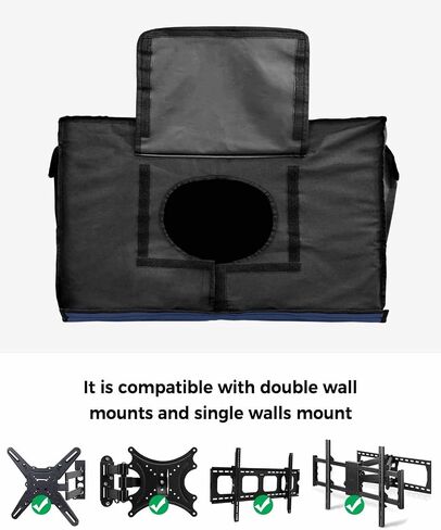 Outdoor Waterproof and Weatherproof TV Cover, Navy Blue Farmhouse TV Enclosure for 40 to 43 Inch Screens, Solid Navy BlueColor Art Dust-proof Screen TV Cover Protector for Outside in Saudi Arabia