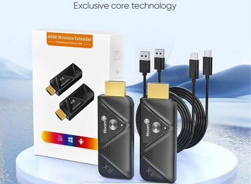 30M Wireless WiFi HDMI Extender Video Transmitter and Receiver Adapter 1080P Screen Share Switch for PS4 Notebook to TV Monitor,DVR,NVR, Satellite Box,Satellite Television Receivers., Black in Saudi Arabia