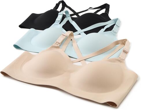 حمالة صدر رياضية داعمة للرضاعة مكونة من 3 قطع، أكواب ثابتة للأمهات الحوامل والرضاعة الطبيعية، حمالة صدر لليوجا in Kuwait