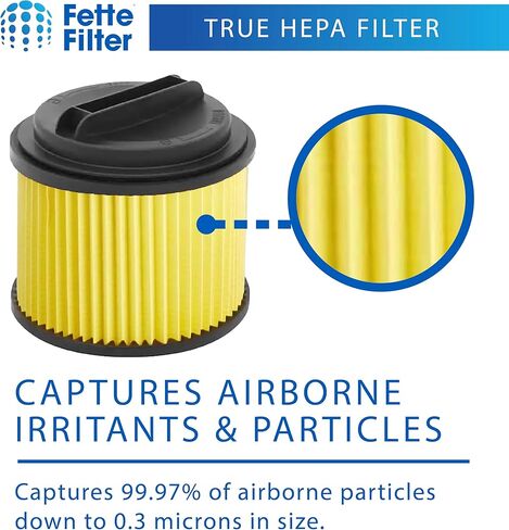 فلتر Fette - فلتر بديل متوافق مع RYOBI PWV200 PWV201 PWV200B 18V ONE+ 4.75 Gal. مكنسة كهربائية رطبة/جافة، قارنها بالجزء رقم A32RF03N. عبوة من 2 in Kuwait