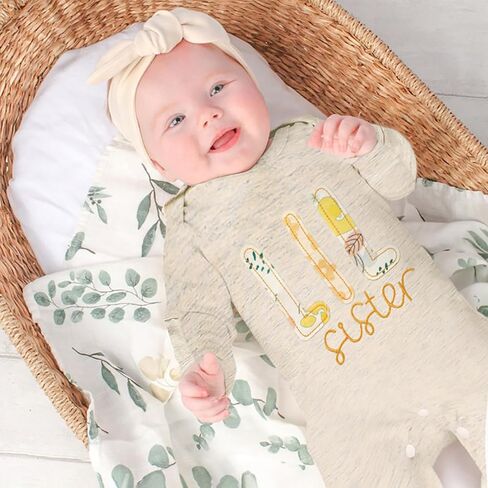 Sinhoon Newborn Baby Girl Clothes Toddler Baby Long Sleeve Romper Infant Letter Embroidered Jumpsuit in Saudi Arabia