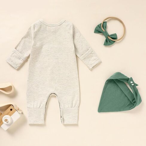 Sinhoon Newborn Baby Girl Clothes Toddler Baby Long Sleeve Romper Infant Letter Embroidered Jumpsuit in Saudi Arabia