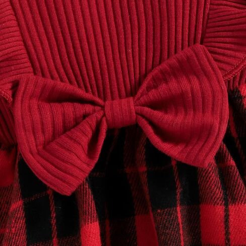 Infant Baby Girl Fall Winter Clothes Long Sleeve Plaid Romper Dress Bodysuit with Headband Set Newborn Outfits in Saudi Arabia