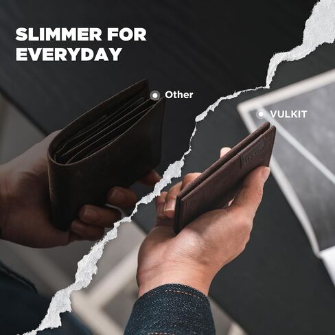 VULKIT Magnetic Wallet Compatible with Mag Safe Wallet for iPhone 16/15/14/13/12 Series, RFID Blocking Credit Card Holder, Fits 4 Cards, Premium Suede Leather, Espresso in Kuwait