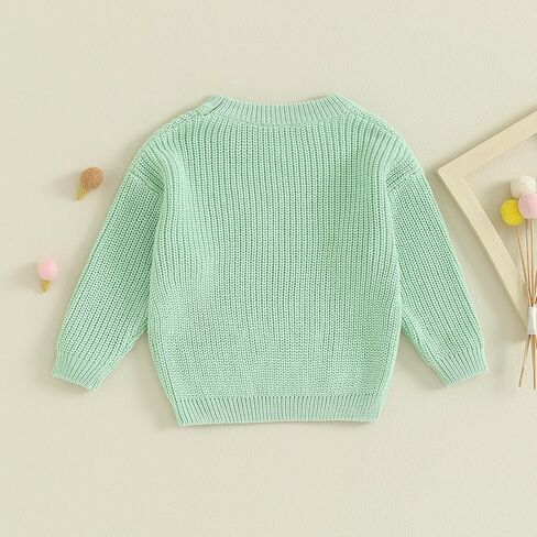 طفل رضيع فتاة عيد الفصح الزي الأرنب التطريز طويلة الأكمام كينت سترة الرضع محبوك البلوزات عيد الفصح in Kuwait