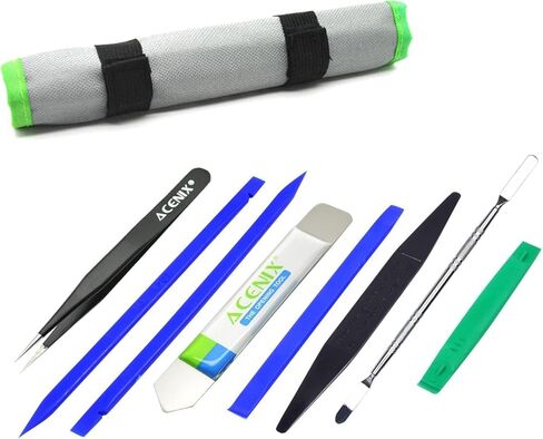 ACENIX 9 pcs Mobile Phone Repair Tool Kit Professional Opening Repair Pry Tool Kit Plastic Spudger Set Precision Tweezers Set Modelling in Saudi Arabia