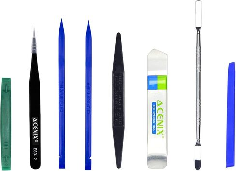 ACENIX 9 pcs Mobile Phone Repair Tool Kit Professional Opening Repair Pry Tool Kit Plastic Spudger Set Precision Tweezers Set Modelling in Saudi Arabia