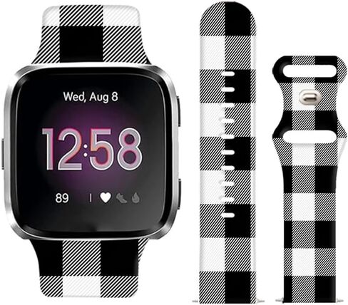 أحزمة ساعة متوافقة مع فرق Versa 2/ Versa/Versa Lite للنساء والرجال، استبدال حزام رياضي لطيف من السيليكون الناعم غير اللامع لـ Versa SE Lite in Kuwait