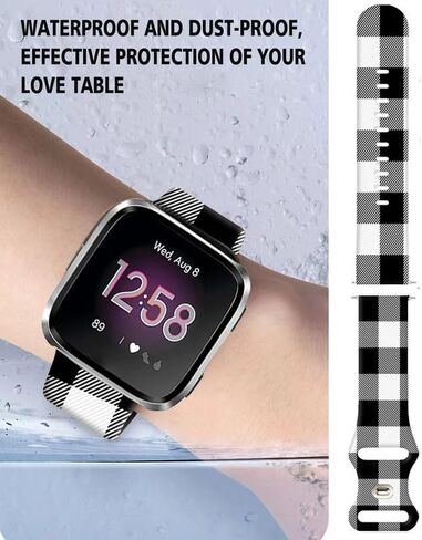 أحزمة ساعة متوافقة مع فرق Versa 2/ Versa/Versa Lite للنساء والرجال، استبدال حزام رياضي لطيف من السيليكون الناعم غير اللامع لـ Versa SE Lite in Kuwait