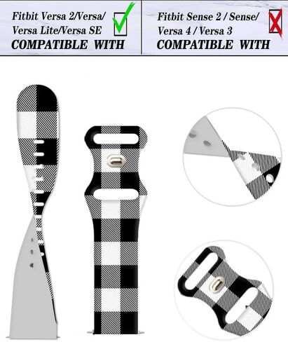أحزمة ساعة متوافقة مع فرق Versa 2/ Versa/Versa Lite للنساء والرجال، استبدال حزام رياضي لطيف من السيليكون الناعم غير اللامع لـ Versa SE Lite in Kuwait