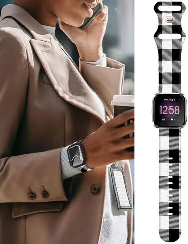 أحزمة ساعة متوافقة مع فرق Versa 2/ Versa/Versa Lite للنساء والرجال، استبدال حزام رياضي لطيف من السيليكون الناعم غير اللامع لـ Versa SE Lite in Kuwait