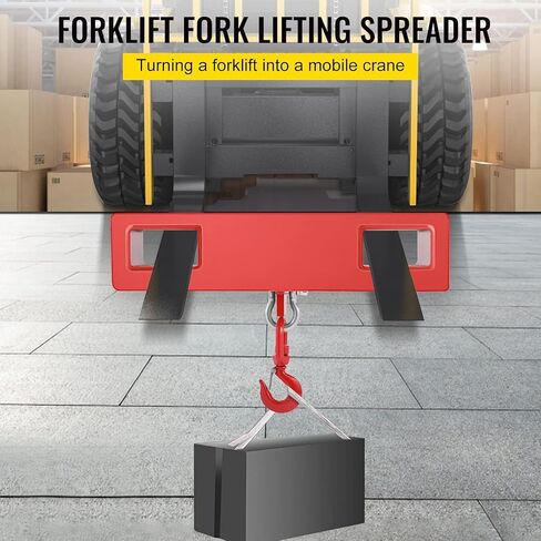 VEVOR Forklift Lifting Hook, 6600lbs Forklift Lifting Hoist, Forklift Mobile Crane with Swivel Hook and Two Large T-Screws, Fork Lifting Attachment in Saudi Arabia