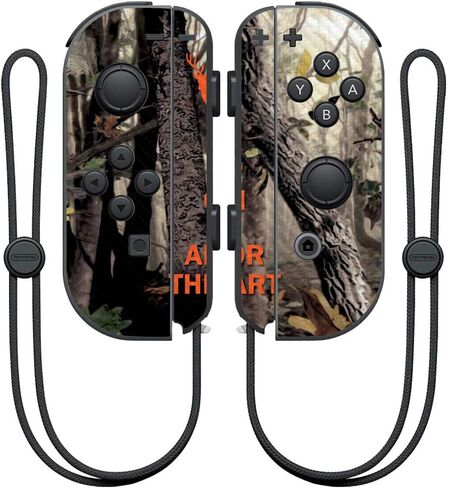 غلاف MightySkins من ألياف الكربون لجهاز تحكم Nintendo Joy-Con - Deer Hunter | لمسة نهائية واقية ومتينة من ألياف الكربون | سهل التطبيق والإزالة وتغيير الأنماط | صنع في الولايات المتحدة الأمريكية in Saudi Arabia