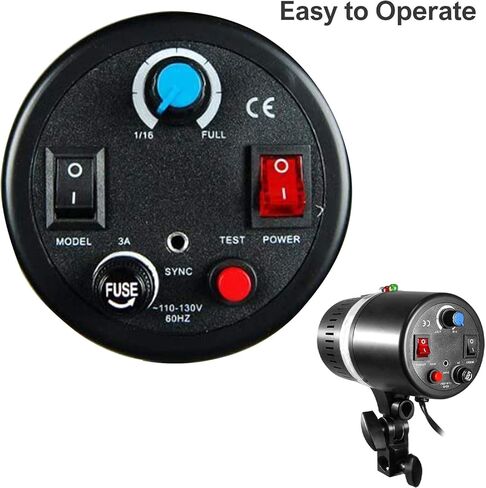 LimoStudio 160W 5500K إضاءة تصوير فوتوغرافي ستروب ضوء فلاش مع مشغل وجهاز استقبال لأضواء كاميرا استوديو الصور، AGG3134 in Kuwait