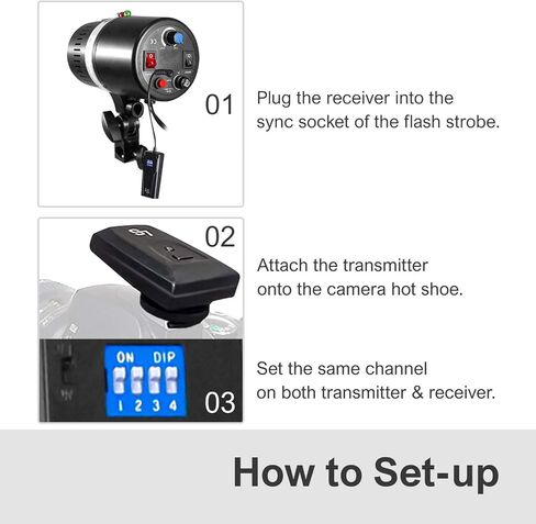 LimoStudio 160W 5500K إضاءة تصوير فوتوغرافي ستروب ضوء فلاش مع مشغل وجهاز استقبال لأضواء كاميرا استوديو الصور، AGG3134 in Kuwait