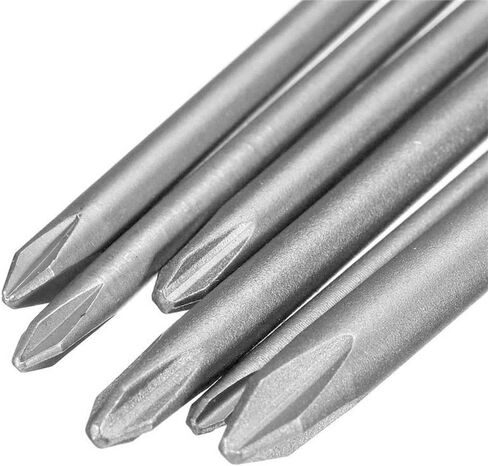 6 قطع من رؤوس مفك البراغي ذات الفتحة المتقاطعة المغناطيسية الطويلة من Fixinus، مجموعة رؤوس مفك براغي من الفولاذ S2 مقاس 1/4 بوصة S2 أداة للمفك الكهربائي اليدوي PH1 PH2-150 مم in Kuwait