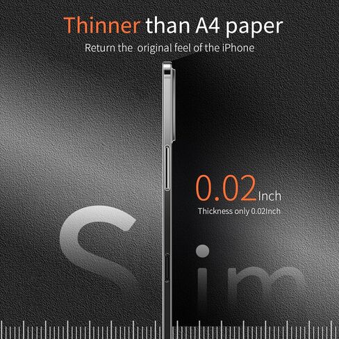 Dataroad for iPhone 16 Pro Max Slim Case,0.2mm Fit [Paper-Thin]Lightweight Case Translucent Matte Finish PP Back Protection[Anti-Fingerprints&Yellowing],Compatible with iPhone 16 Pro Max 6.9Inch-Clear in Saudi Arabia