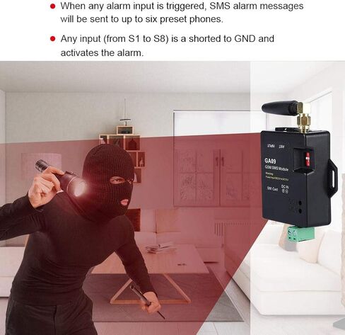 نظام إنذار Sonew GSM، Mini 8 CH Home Security SMS SIM Call مع تصميم ذكي in Saudi Arabia