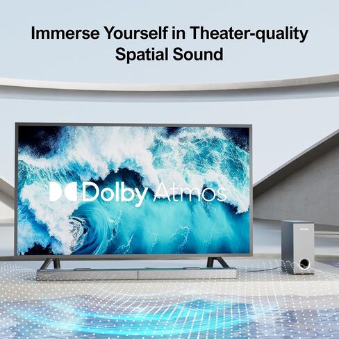 شريط صوت ULTIMEA 3.1.2Ch مع Dolby Atmos للتلفزيون الذكي، ومشغلين للتشغيل العلوي، ومكبر صوت بقدرة 390 وات مع مضخم صوت، وممر 4K HDR، ومدخل HDMI/eARC، وNova S70، 2024 موديل جديد in Saudi Arabia