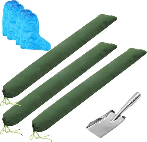 Flood Sandbags Water Barrier Canvas Bag for Garden Grass Door Gate Basement in Rain Season (3, 6Ft) in Saudi Arabia