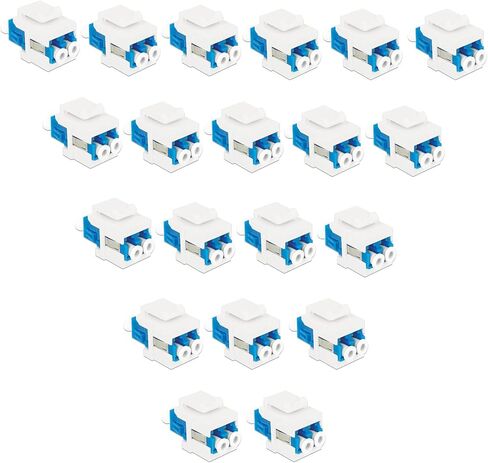 Fiber Optic Keystone Jack – LC Duplex Singlemode Fiber Jack, for Keystone Coupler Fiber Optic Wall Plate, LC to LC Coupler, Fiber Patch Panel, XLR Patch Panel, Fiber LC to LC – (10-Pack) in Saudi Arabia