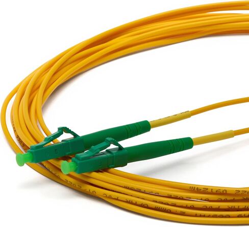 trueCABLE LC to LC OS2 Fiber Patch Cable, 3m (9.84ft), APC Polish, 200GB Singlemode (SM) Simplex 9/125um, Riser Rated (OFNR), UL Listed, Replacement Internet Fiber Cable, 1pc, Yellow in Kuwait