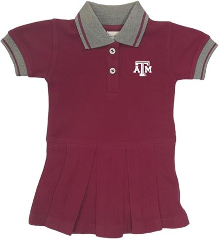 Two Feet Ahead Girls Newborn Polo Bodysuit Cheerleading Style Dress College Sports Fan Apparel in Saudi Arabia