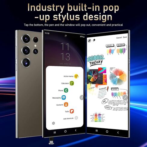 I24 Ultra 5G Unlocked Smartphone,Android 13.0 6GB+256GB Fully Unlocked Cell Phone Built in Pen The Phone,Battery 6800mAh 6.8" HD Screen,48MP+108MP Camera/Dual SIM/Fingerprint Lock/Face (Gray) in Saudi Arabia