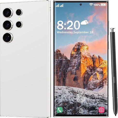 I24 Ultra 5G Unlocked Smartphone,Android 13.0 6GB+256GB Fully Unlocked Cell Phone Built in Pen The Phone,Battery 6800mAh 6.8" HD Screen,48MP+108MP Camera/Dual SIM/Fingerprint Lock/Face (Gray) in Saudi Arabia