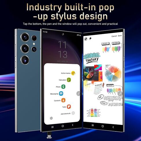 I24 Ultra 5G Unlocked Smartphone,Android 13.0 6GB+256GB Fully Unlocked Cell Phone Built in Pen The Phone,Battery 6800mAh 6.8" HD Screen,48MP+108MP Camera/Dual SIM/Fingerprint Lock/Face (Gray) in Saudi Arabia