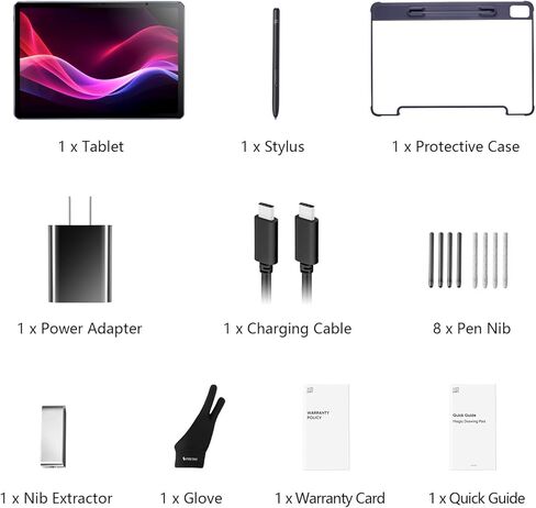 تابلت رسم XP-Pen، تابلت رسم مستقل 12.2 بوصة، لا حاجة إلى كمبيوتر مع قلم ضغط 16 كيلو، شاشة بدقة 2160 * 1440، Android 12، 8 جيجابايت + 128 جيجابايت للفنانين الرقميين المبتدئين in Kuwait