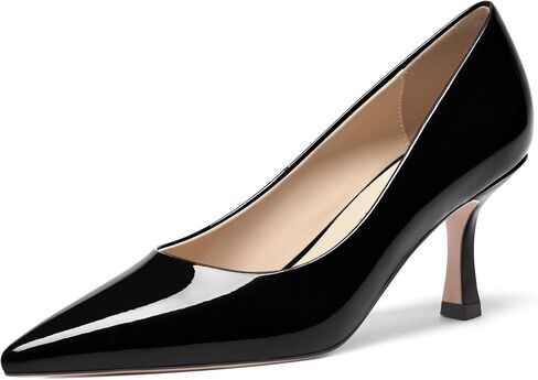 FOGEENA Womens Pointed Toe Evening Dress Slip On Patent Stiletto High Heel Pumps Shoes 2.5 Inch in Saudi Arabia