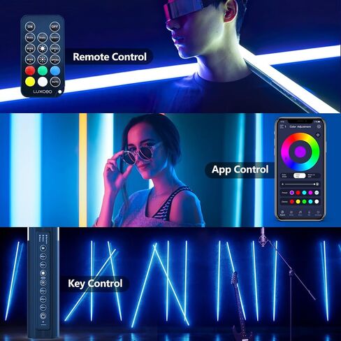 4Pack RGB Tube Light Bar(4FT) with Light Stand, Battery Powered LED Video Light Wand Stick for DJ Lighting, Dance Club and Photography Lighting in Saudi Arabia