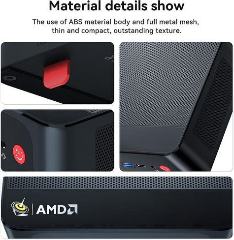كمبيوتر صغير الحجم Beelink SER5 Pro| كمبيوتر صغير AMD Ryzen 7 5800H، 32 جيجابايت DDR4 3200 ميجا هرتز و1 تيرابايت M.2 2280 NVMe SSD، شاشة ثلاثية 4K UHD/WiFi 6/Buletooth 5.2/كمبيوتر ألعاب/GTA-V/Fall Guys/CS:GO in Kuwait